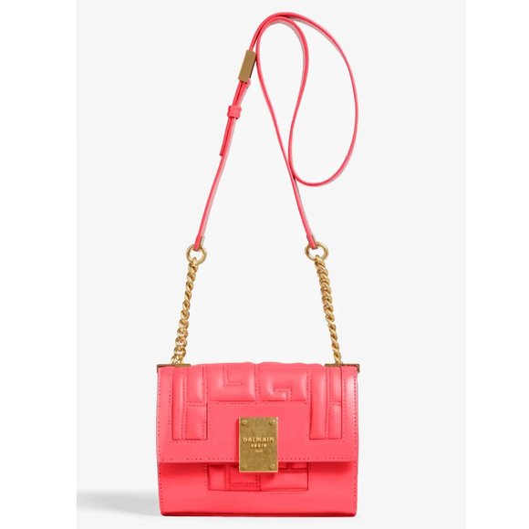 Balmain Handbags - NWT BALMAIN 1945 Soft Mini Quilted Leather Shoulder Bag in Coral